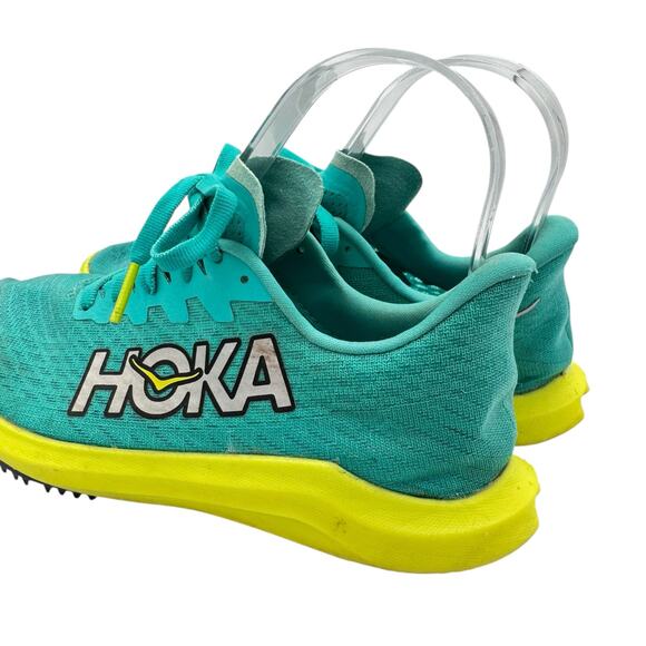 Hoka Unisex Cielo X 2 LD Teal Neon Lightweight Competition Running Track Shoes - Picture 8 of 12
